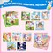 Paint by Number Sticker Book for Girls Kids - Road Trip & Airplane Activities Toys, Easter Basket Stuffers, Bunny Egg Unicorn, Birthday Gifts, Travel Essentials for Toddlers & Car Rides